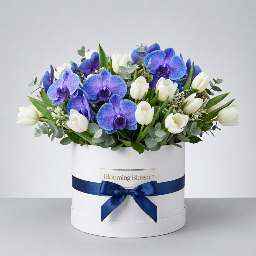 Midnight Blue Hat Box